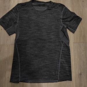 Nike Pro Shirt Men Large Grey Athletic Training Dri fit Fitted Polyester Swoosh